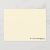 バードハウス、鳥と花の漫画はがき ポストカード (裏面)