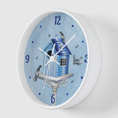 バードハビクトリアンウスとソンバーズシェードオブブルー 壁時計 (傾斜)