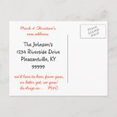 バードハ素朴ウス、住所カードの変更 案内ポストカード (裏面)