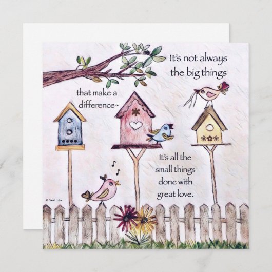 バードハ絵画ウス感動的カード (正面/裏面)