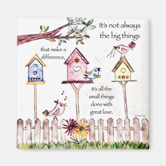 バードハ絵画ウス磁石 マグネット (正面)