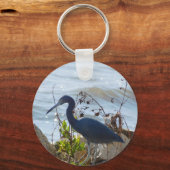 バードバイザベイリトルブルーヘロン安全港 キーホルダー (正面)