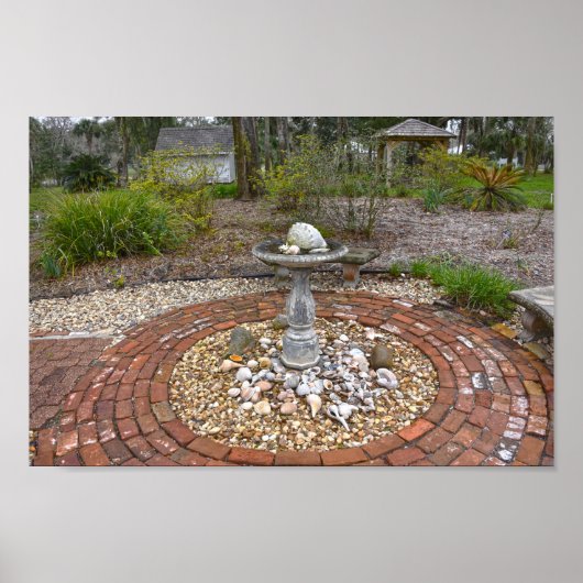 バードバスでオーマンハウス、アパラチコラ、フローリド ポスター (正面)