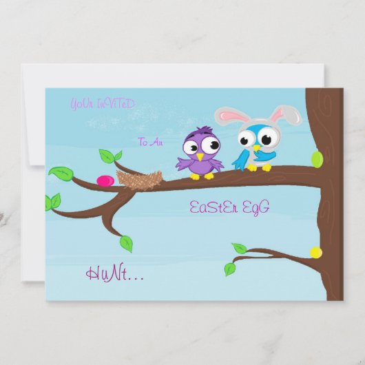 バードバニーイースターエッグ狩り 招待状 (正面)