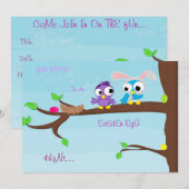 バードバニーイースターエッグ狩り 招待状 (正面/裏面)