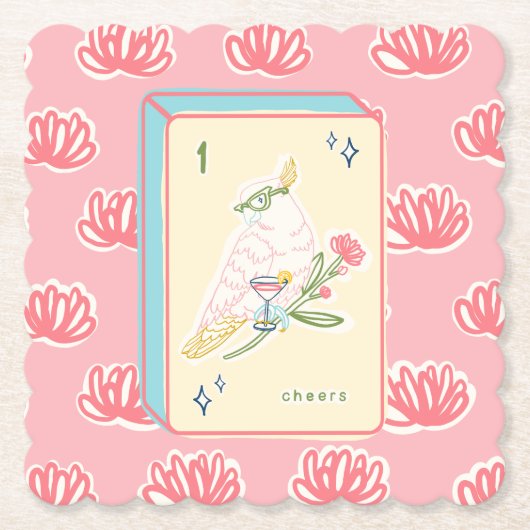 バードバム麻雀への応援 ペーパーコースター (正面)