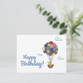 バードバルーンハッピーバースデー ポストカード (スタンド正面)