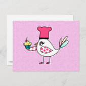 バードパティシシェフポストカード ポストカード (正面/裏面)