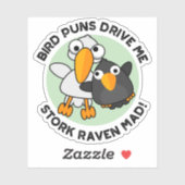 バードパンドライブウスストークレイブン不機嫌おもしろいパン シール (シート)