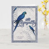 バードヒャンシンスのマカオペット悔やみや弔慰 カード (黄色い花)