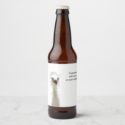 バードビ熱狂するールラベル ビールラベル (正面)