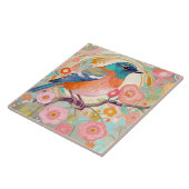 バードピカラフルンク芸術品を気取った春フラワーフローラ タイル (側面)