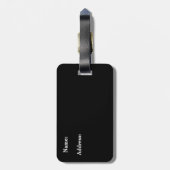 バードファミリーブラックラゲージタグ ラゲッジタグ (裏面縦)