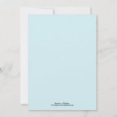 バードファミリーブルーベビーシャワー招待状 招待状 (裏面)