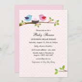 バードファミリーベビーシャワー招待状 招待状 (正面/裏面)