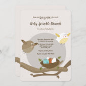 バードファミリーベビーシャワー招待状 招待状 (正面/裏面)