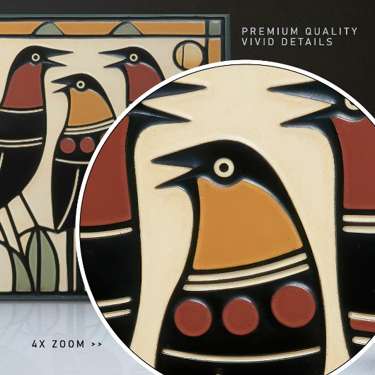 バードファミリーマッキントッシュアールデコ新しいウォールデコール タイル