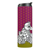 バードファミリー&水玉模様 タンブラー (回転左)