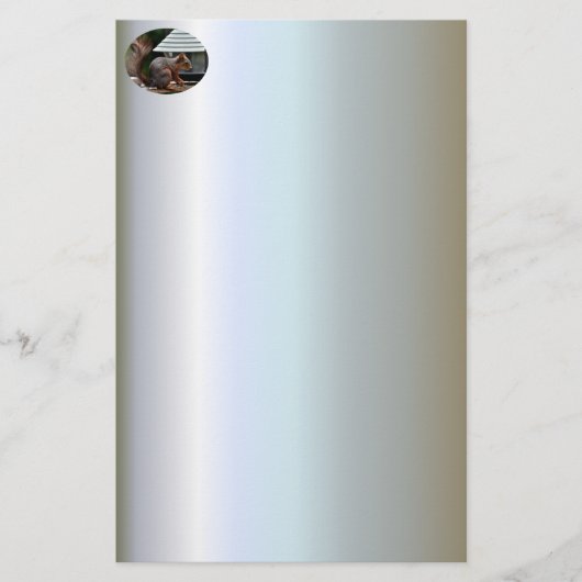 バードフィーダーでのリス 便箋 (正面)