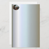 バードフィーダーでのリス 便箋 (正面/裏面)