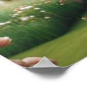 バードフィーダー&バードコテージコア自然シーン ポスター (角)