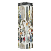 バードフェザーワイルドライフアンティークフェザーアールヌーボー タンブラー (裏面)