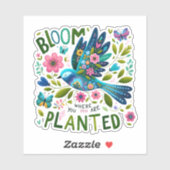 バードフォークアート開花植え感動的場 シール (シート)