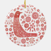 バードフォークアート セラミックオーナメント (裏面)