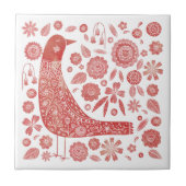 バードフォークアート タイル (正面)