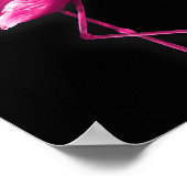 バードフラミンゴ乳がん認識度 ポスター (角)