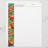 バードフルーツパーソナライズされたレシピレターヘッド (正面/裏面)