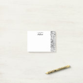 バードブラックアンドホワイトイラストレーション パーソナライズされた ポストイット (デスク上)