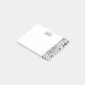 バードブラックアンドホワイトイラストレーション パーソナライズされた ポストイット (アングル)