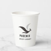 バードブラックラグジュアリー美しいフライウィングスピーディ配信 紙コップ (正面)