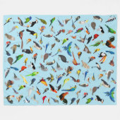 バードブランキー盛り合わせ2フリースブランケット フリースブランケット (正面(横))