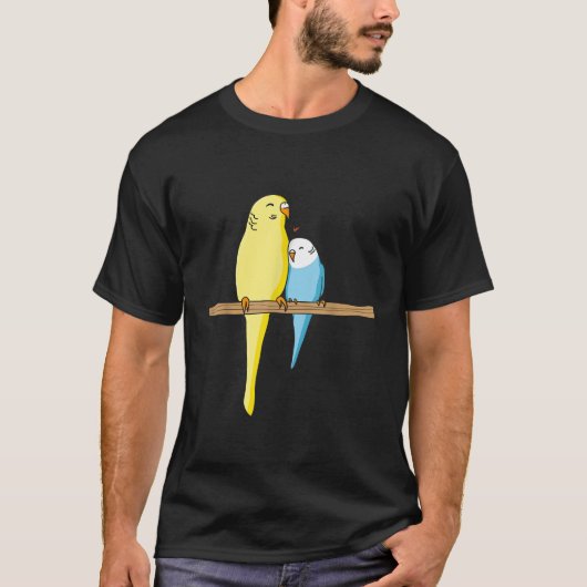 バードブリードに親しまれるオウムの可愛いインコ Tシャツ (正面)