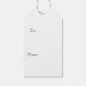 バードブルー中国の刺繍ヴィンテージ ギフトタグ (裏面)