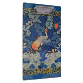 バードブルー中国の刺繍ヴィンテージ クリップボード (右)