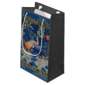 バードブルー中国の刺繍ヴィンテージ スモールペーパーバッグ (裏面アングル)