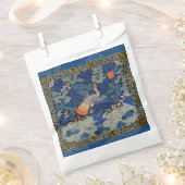 バードブルー中国の刺繍ヴィンテージ フェイバーバッグ (クリップ留めされた状態)