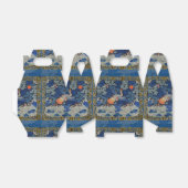 バードブルー中国の刺繍ヴィンテージ フェイバーボックス (折り畳みなし)