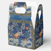 バードブルー中国の刺繍ヴィンテージ フェイバーボックス (オープン)