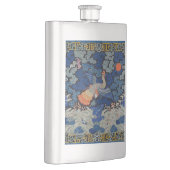 バードブルー中国の刺繍ヴィンテージ フラスク (右)