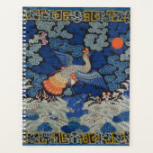 バードブルー中国の刺繍ヴィンテージ プランナー手帳 (正面)