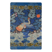 バードブルー中国の刺繍ヴィンテージ ミニクリップボード (裏面)
