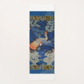 バードブルー中国の刺繍ヴィンテージ ヨガマット (裏面)