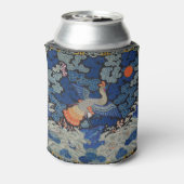 バードブルー中国の刺繍ヴィンテージ 缶クーラー (缶裏面)