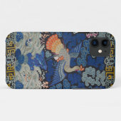 バードブルー中国の刺繍ヴィンテージ Case-Mate iPhoneケース (裏面(横))