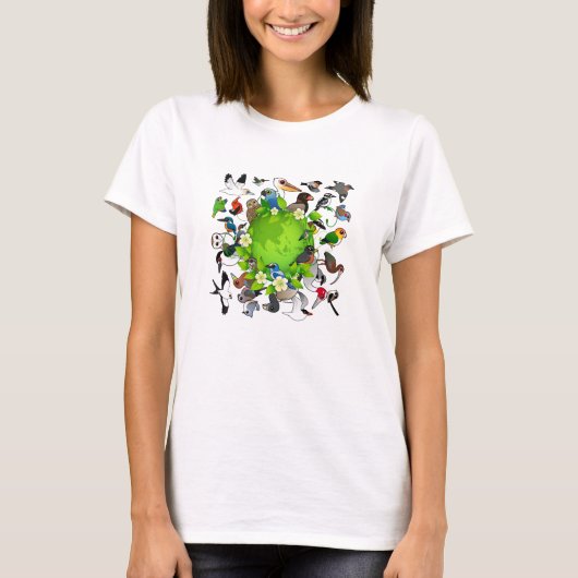 バードブル地球の日 Tシャツ (正面)