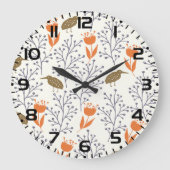 バードプラント ラージ壁時計 (正面)